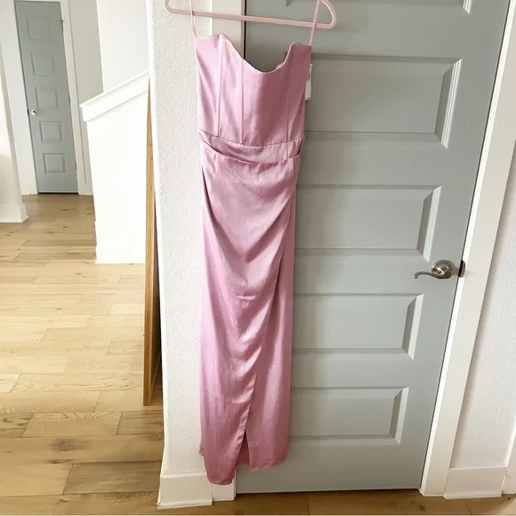 NWT V. Chapman June Maxi Dress Gown Mauve Mist - Picture 4 of 7